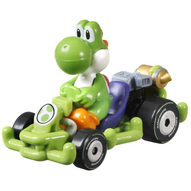 Hot Wheels Mario Kart Veículo de Brinquedo Yoshi Pipe Frame