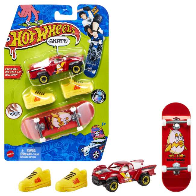 Hot Wheels Skate Vehículo de Juguete Patineta de Colección BIRD IS THE WORLD™ + HW BAJA TRUCK™ Con Diecast