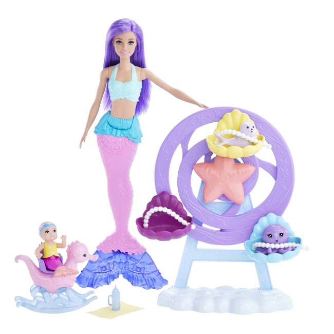 Barbie-Babysitting Au Fond de L’Océan-Coffret Poupée et 3 Bébés
