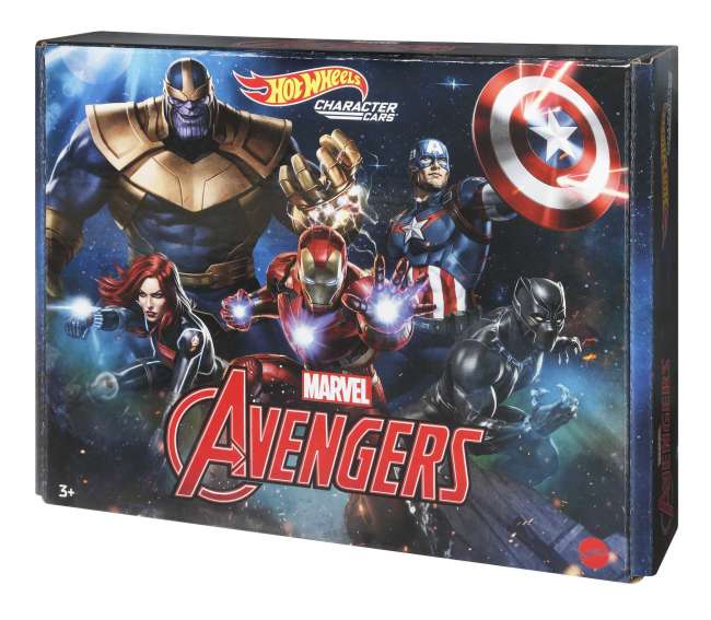 HW  Marvel Avengers  Véh. Inspirés de Personnages  Coffret de 5
