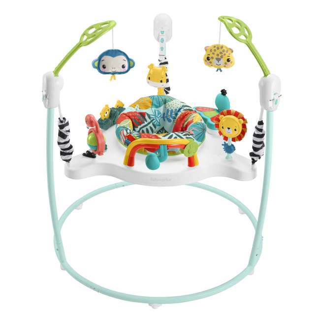 Fisher-Price Jumperoo de La Jungle, Centre D’Activités, Lumières+Sons