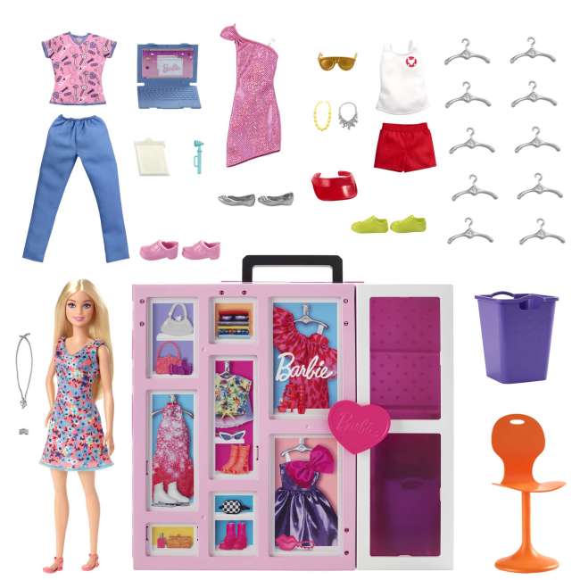 Barbie Coffret de Jeu et Poupée Placard de Rêve