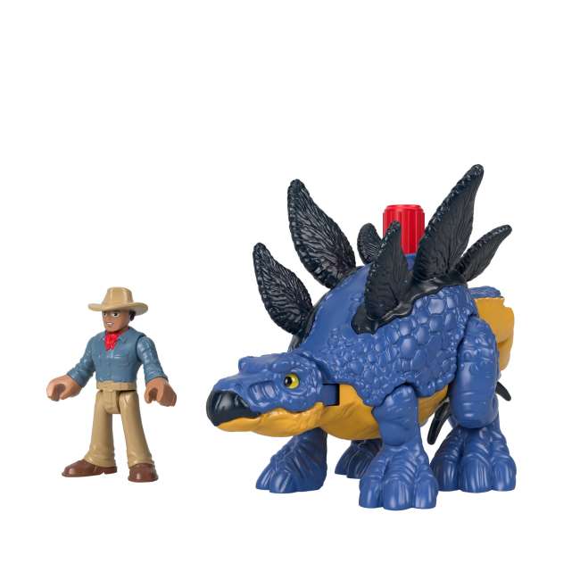 Imaginext Jurassic World Dominion Stegosaurus Dinosaur & Dr. Grant Poseable Figure Set