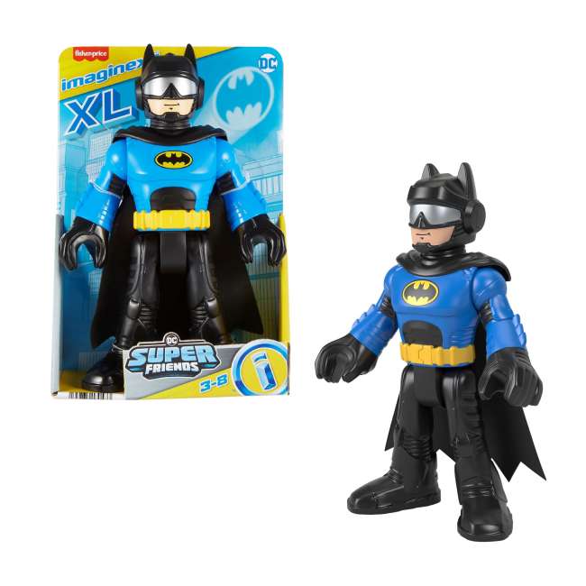Imaginext DC Super Friends Batman Figure, 10-inch Poseable Preschool Toy, Biker Blue