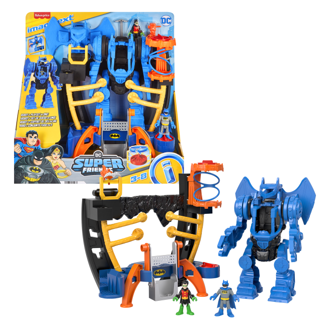 Imaginext DC Super Friends Batman Playset, Robo Command Center With Detachable 10-Inch Robot