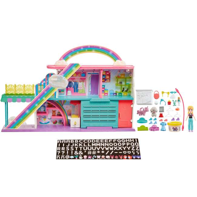 Polly Pocket Coffret de Jeu Centre Commercial Arc-en-Ciel