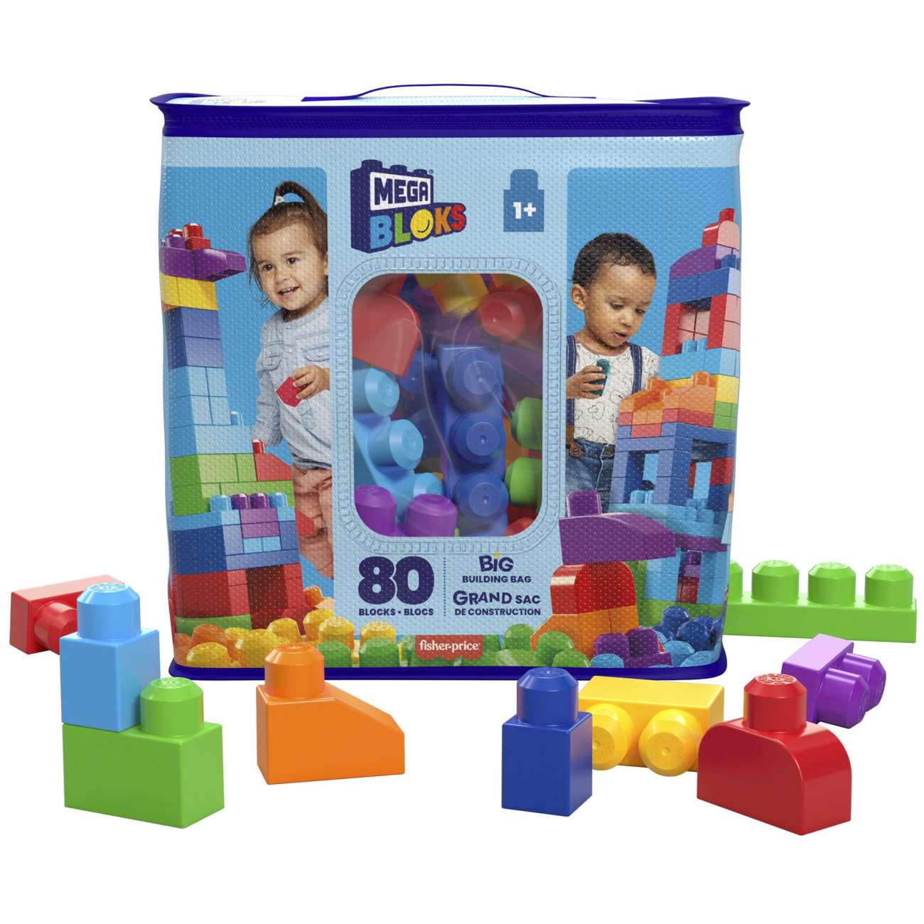 Mega Bloks – Grand Sac De Construction Avec 80 Briques
