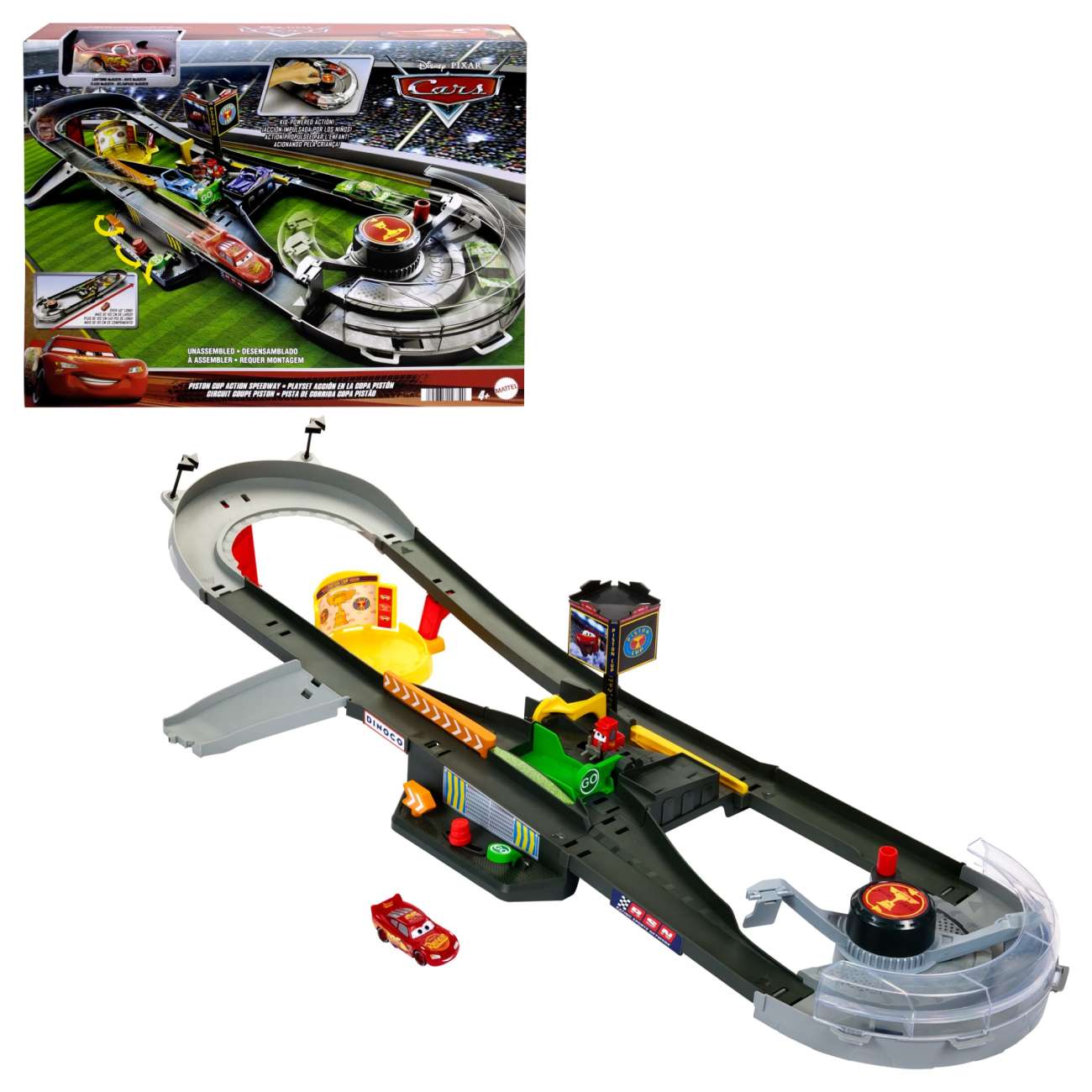 Disney and Pixar Cars Piston Cup Action Speedway Playset