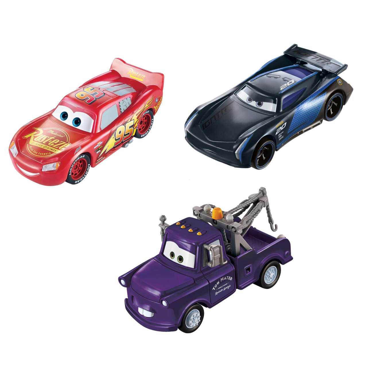 Disney and Pixar Cars Color Changers Lightning McQueen, Mater & Jackson Storm 3-Pack