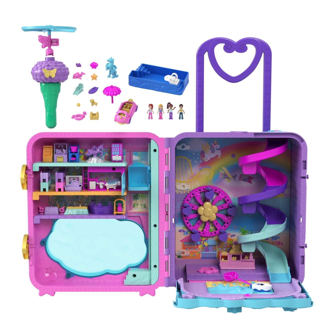 Polly Pocket Poppen Pollyville Resort Rolkoffer Speelset