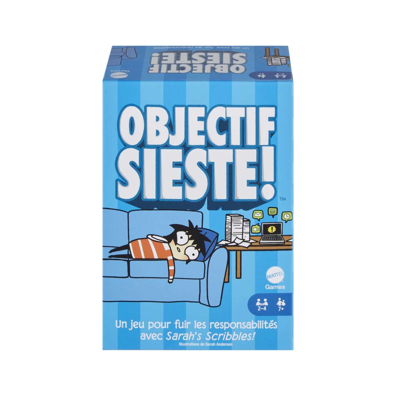 Mattel Games - Objectif Sieste ! - Jeu de cartes Procrastination - Jeu de société Famille - 7 ans et +