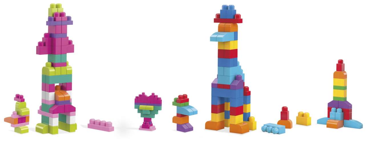 Mega Bloks® Klocki 60 elementów Torba Asortyment Zestaw klocków dla małych dzieci