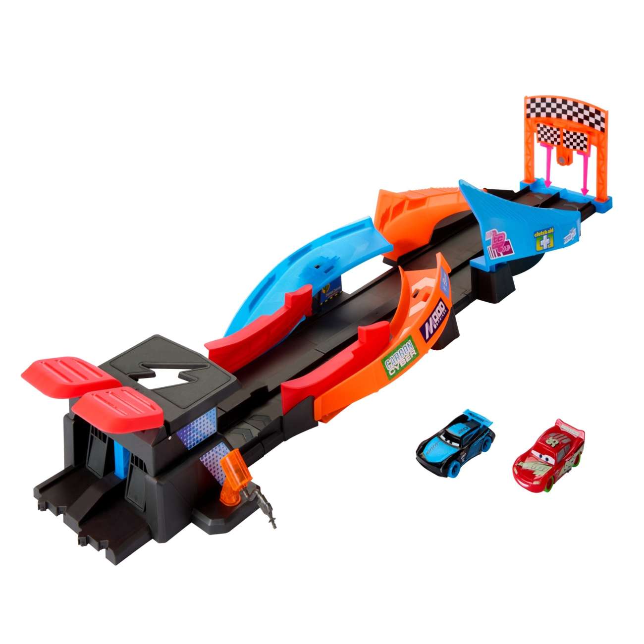 Disney and Pixar Cars Glow Racers Launch & Criss-Cross Glow Race Playset