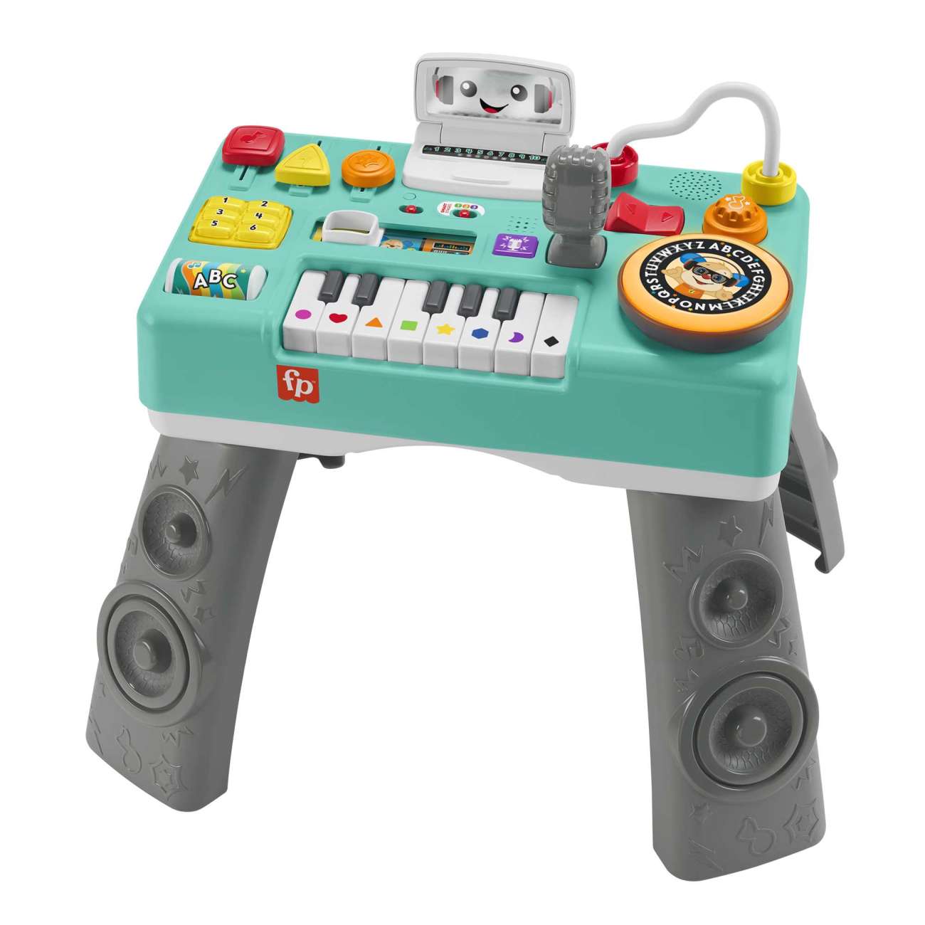 Fisher-Price Leerplezier Mixen En Leren Dj-Tafel, Muzikaal Educatief Speelgoed Voor Baby En Peuter, Meertalige Versie