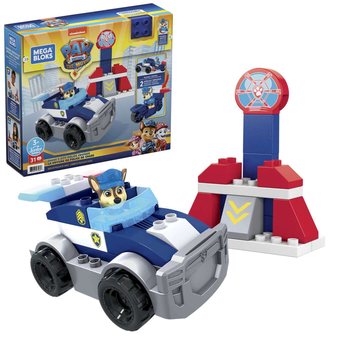 Mega Bloks PAW Patrol: The Movie - Chase’s City Police Cruiser Set