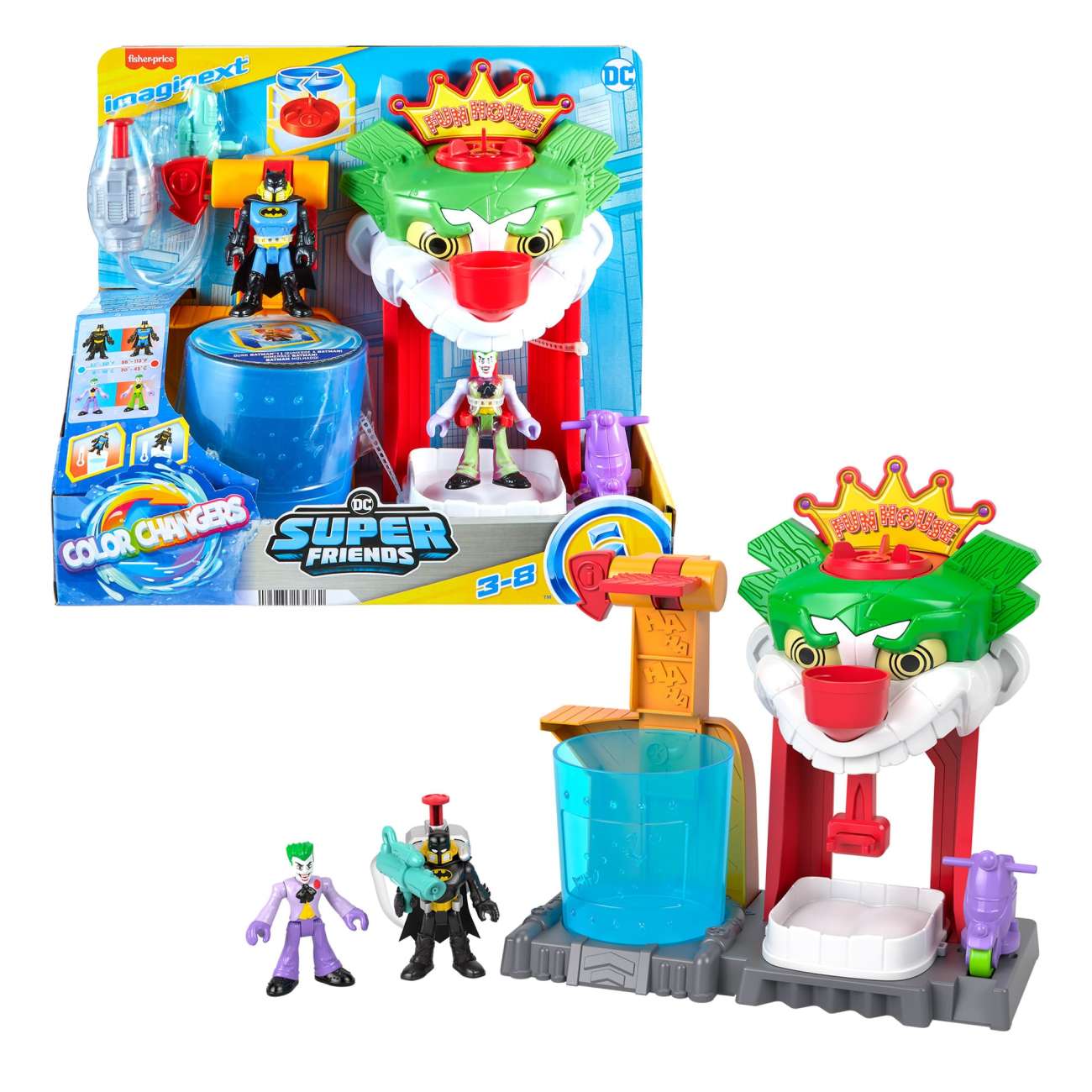 Imaginext DC Super Friends Color Changers The Joker Funhouse