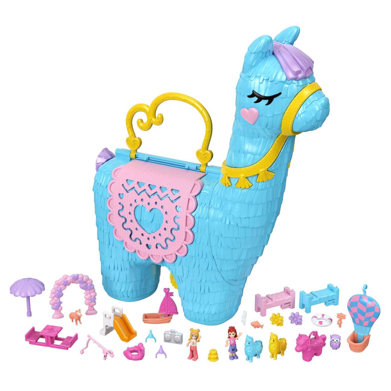 Polly Pocket - Coffret Lama Surprises - Coffret Mini Figurine - 4 ans et +