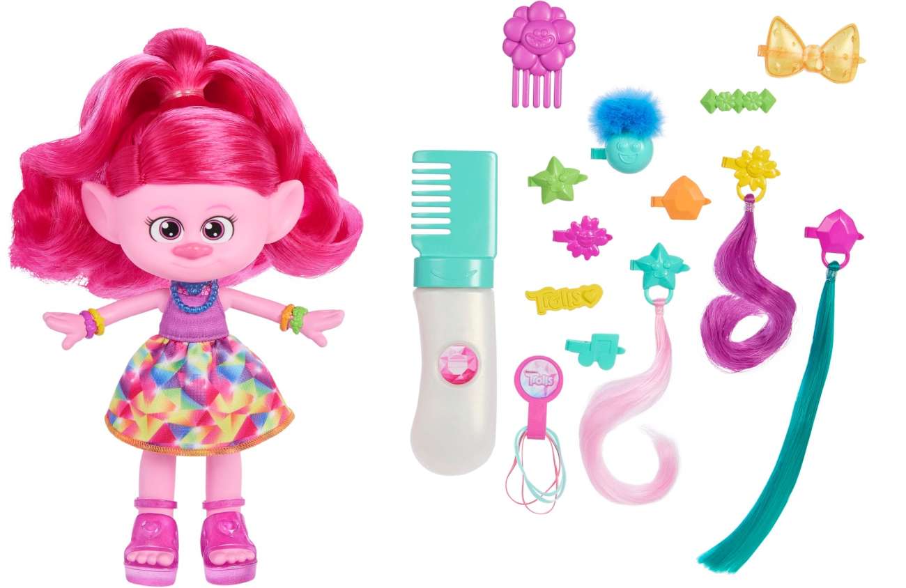 Dreamworks – Les Trolls 3 – Strass Et Paillettes – Poupée Reine Poppy