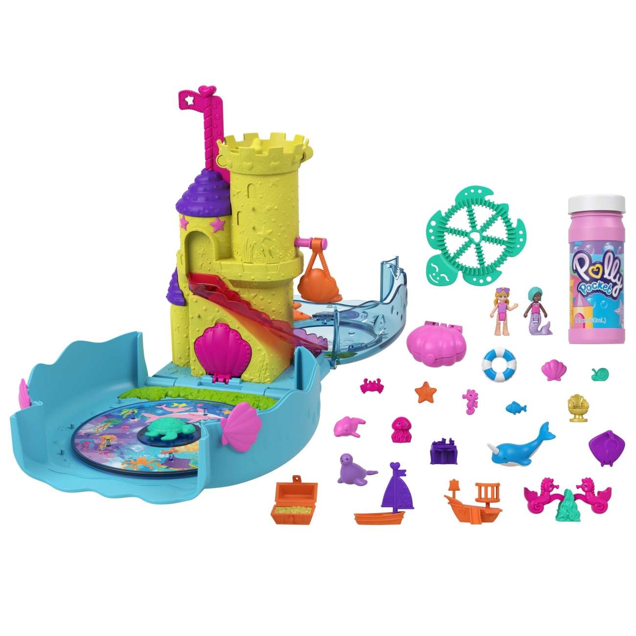 Polly Pocket Bubble Aquarium with Underwater Theme