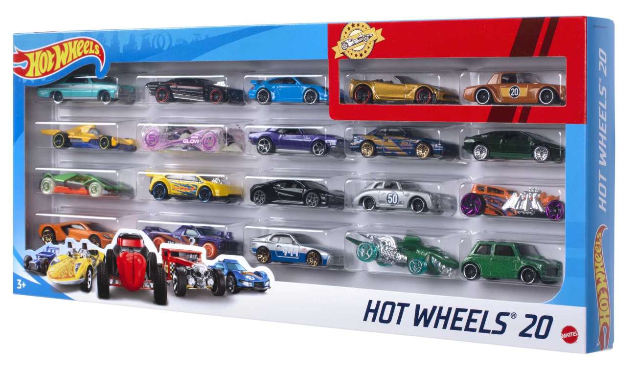 Pack de 20 coches de Hot Wheels