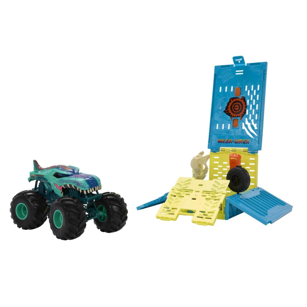 Hot Wheels Monster Trucks Mega-Wrex Crash Cage Playset