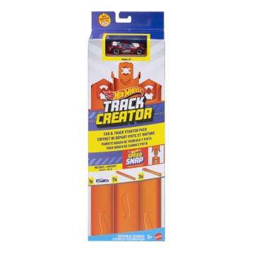 Pack De Iniciación Con Coche Y Pista De Track Creator De Hot Wheels Con Un Vehículo De Juguete A Escala 1:64 Y 3M De Pista Speed Snap
