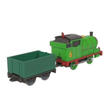Thomas & Friends By Fisher-Price Motorized Classic Percy Engine, Battery-Powered Toy Train & Cargo