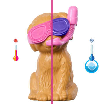 Bebek, Havuz, Kaydıraklı Köpek Kulübesi, 2 Evcil Hayvan Figürü Ve 6 Aksesuarla Barbie Köpekçikle Havuz Partisi Oyun Seti - Image 3 of 6