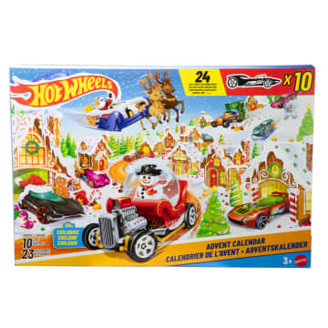 Hot Wheels-Calendrier De L’Avent 2025-10 Véhicules Et 24 Accessoires