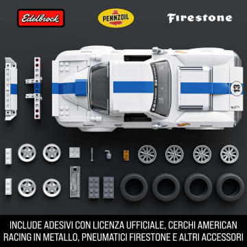 Mattel Brick Shop Hot Wheels Corvette Grand Sport, Kit Giocattolo Da Costruire (918 Pezzi) Per Collezionisti - Imagen 4 de 6