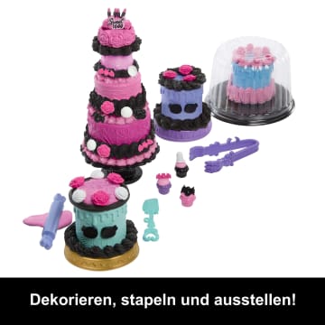 Monster High Scary Sweet Birthday Tortenset Mit Clawdeen Wolf-Puppe Und Mehr Als 20 Zubehörteilen Zum Dekorieren