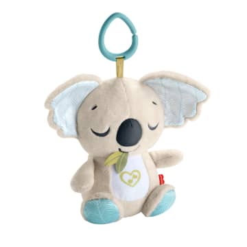 Fisher-Price Koala Muzyczny przenośny uspokajacz Zawieszka do wózka Przytulanka Zabawka dla noworodków i niemowląt 0+