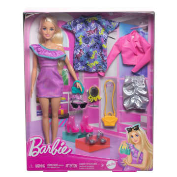 Parti Elbiseleri Ve Çantalar Dahil Kıyafetleri Ve Aksesuarlarıyla Barbie Bebek (3 Farklı Kombin)