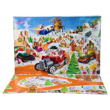 Hot Wheels-Calendrier De L’Avent 2025-10 Véhicules Et 24 Accessoires