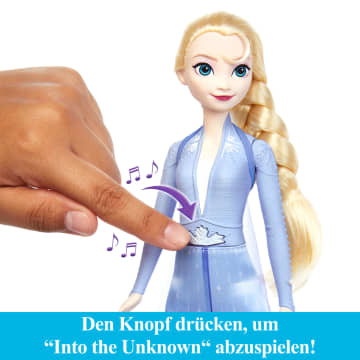 Disney Die Eiskönigin Singende Elsa-Puppe, Die Wo Noch Niemand War“ Aus Dem Film in 4 Sprachen Singt - Imagen 3 de 6