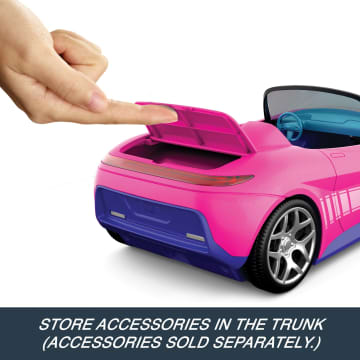 Hot Wheels RC Barbie Convertible, Battery-Powered Remote-Control Toy Car, Fits 2 Barbie Dolls - Image 3 of 5