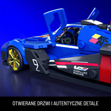 Mattel Brick Shop Klocki Hot Wheels Speed Series Cadillac Project GTP Hypercar Samochód do zbudowania 236 elementów Zabawka Zestaw konstrukcyjny dla kolekcjonerów - Imagen 6 de 6