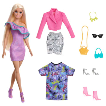 Parti Elbiseleri Ve Çantalar Dahil Kıyafetleri Ve Aksesuarlarıyla Barbie Bebek (3 Farklı Kombin) - Image 3 of 6