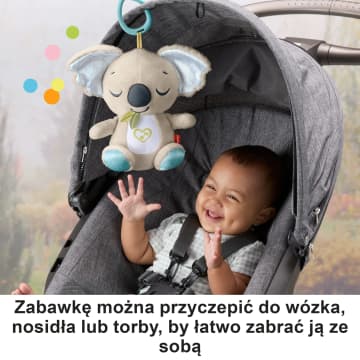 Fisher-Price Koala Muzyczny przenośny uspokajacz Zawieszka do wózka Przytulanka Zabawka dla noworodków i niemowląt 0+ - Image 3 of 6