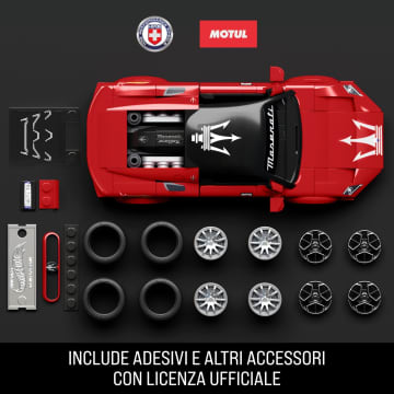 Mattel Brick Shop Hot Wheels Maserati Mc20, Kit Giocattolo Da Costruire (250 Pezzi) Per Collezionisti