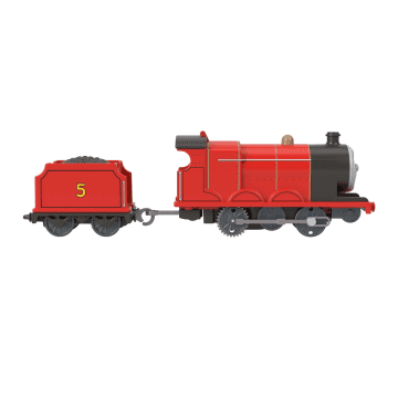 Thomas & Friends By Fisher-Price Motorized Classic James Engine, Battery-Powered Toy Train & Cargo - Image 4 of 6