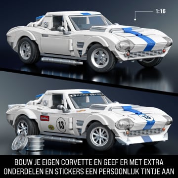 Mattel Brick Shop Hot Wheels Corvette Grand Sport, Bouwspeelgoed (918 Onderdelen), Voor Verzamelaars - Imagen 3 de 6