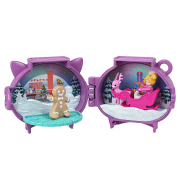 Polly Pocket Feiertags-Schatullen Geschenkset, Stapelbares Schatullen-Spielset Mit Minipuppe, Zubehör Und Haustier, Minispielzeugen, Reisespielzeugen - Bild 4 von 6