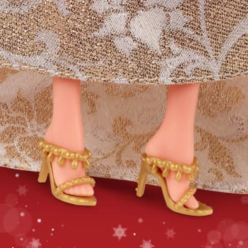 Barbie-Poupée Barbie Joyeux Noël 2025-Avec Robe Argent Et Or - Imagen 4 de 6