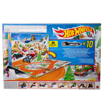Hot Wheels-Calendrier De L’Avent 2025-10 Véhicules Et 24 Accessoires