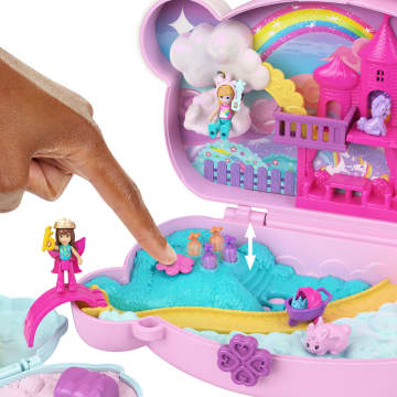 Polly Pocket 2-In-1-Bunny Fun Schatulle, Tragbares Taschen-Spielset Mit 2 Puppen Und 12 Zubehörteilen Inklusive Tieren - Image 4 of 6