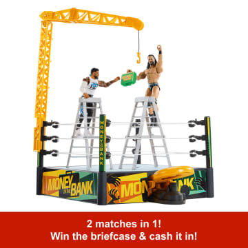 WWE Money in The Bank Cash-in Ring Playset With Accessories, 2 Play Modes, 40+ Sounds & Phrases - Bild 3 von 6