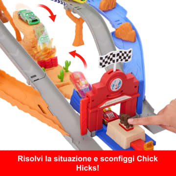 Disney E Pixar Cars Radiator Springs Sfreccia E Soccorri Circuito Per Soccorso Stradale Playset Con 4 Macchinine Giocattolo