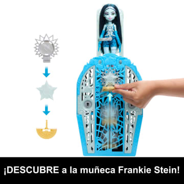 Conjunto De Juego De Frankie Stein De Skulltimate Secrets Hauntlywood Mysteries De Monster High, Muñeca Con Más De 19 Sorpresas
