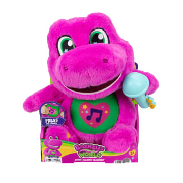 Fisher-Price Barney's World Sing Along Barney Plush, 10.5-Inch Figure, Songs, Sounds & Soft Texture